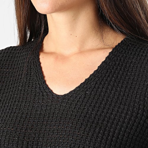 Pull Col V Femme Ellen Noir