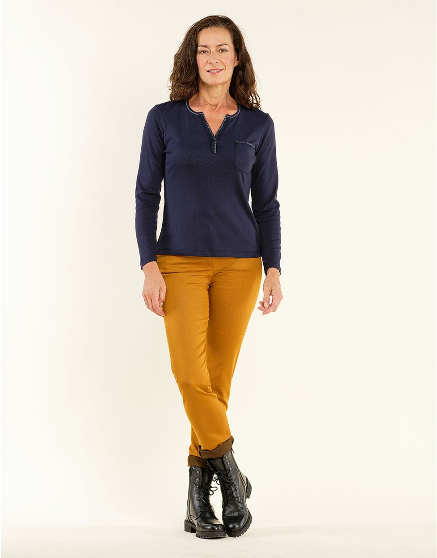 T-shirt jersey marine