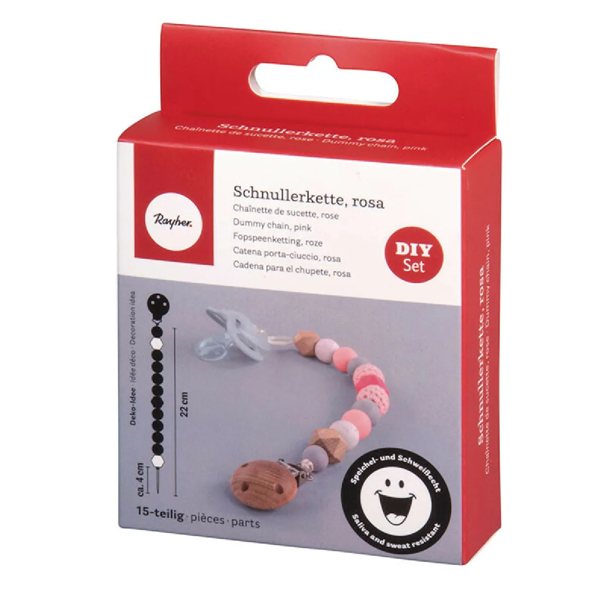 Rayher Kit DIY Attache-tétine - Rose