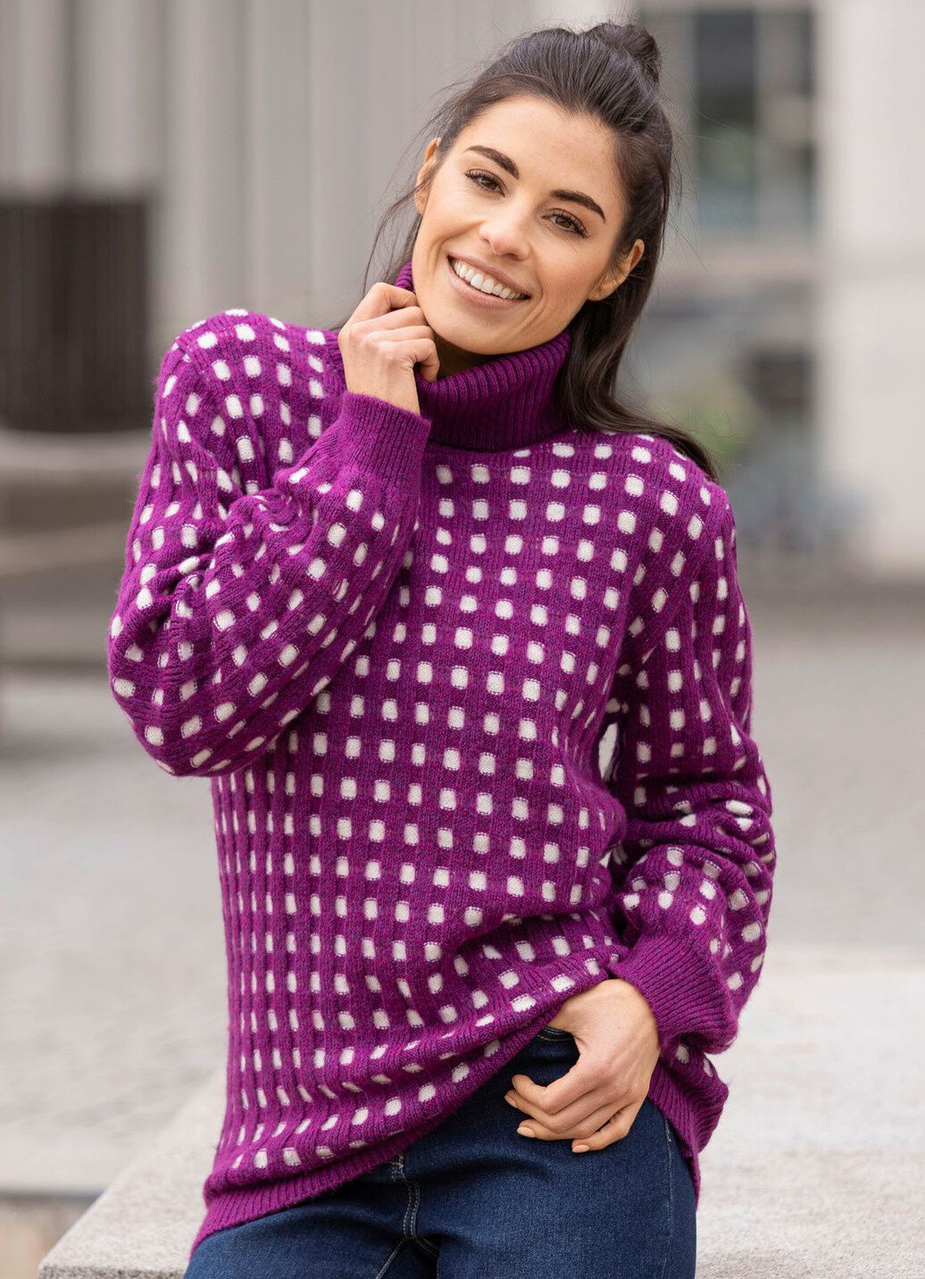 Pullover in Strukturdessin