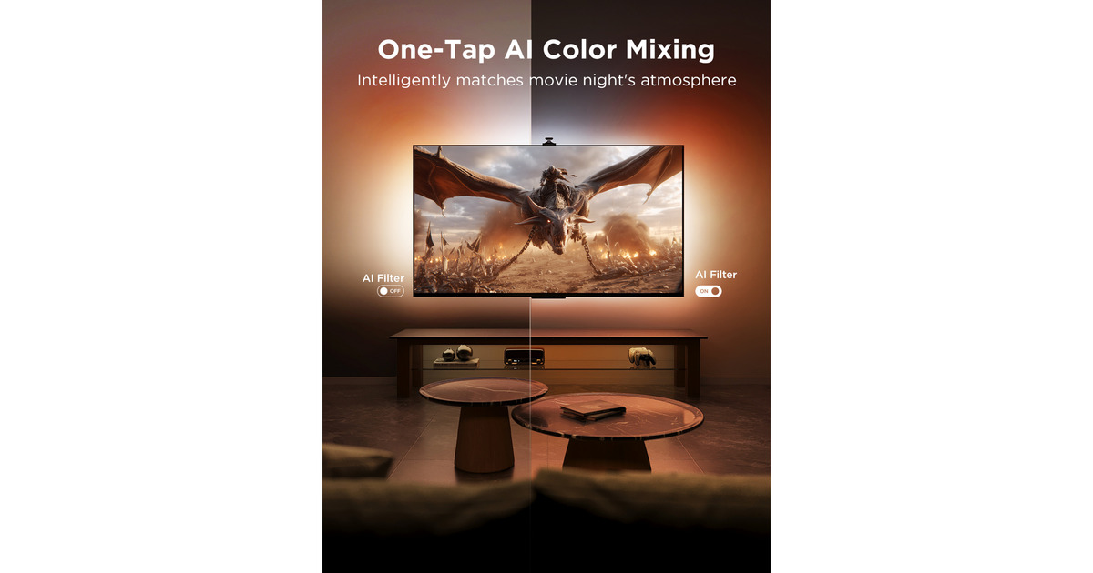 GoveeTV Backlight 3 Pro (voor 75-85 inch TVs) ledverlichting  (Bluetooth, WiFi 2.4GHz)