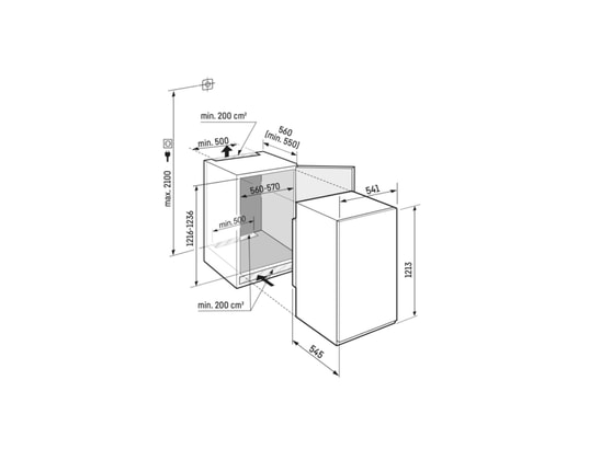 LIEBHERR - Réfrigérateur encastrable 1 porte IRSE1220-2, Pure, 201 litres, EasyFresh