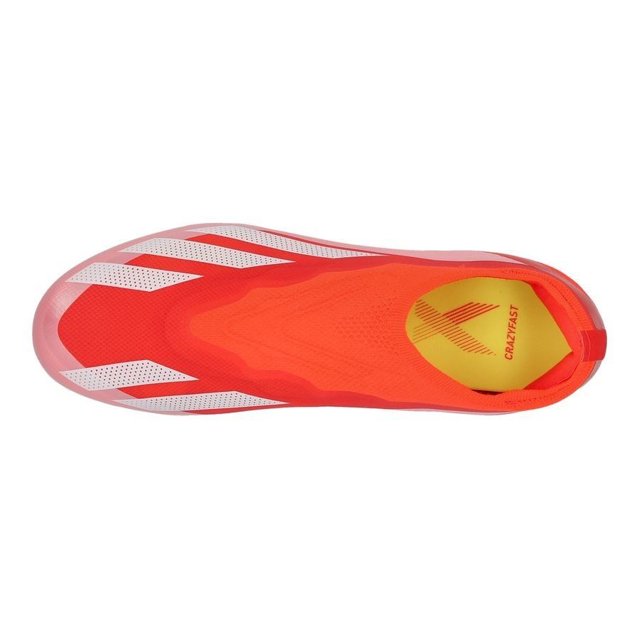 adidas X Crazyfast Elite Laceless FG Energy Citrus - Rouge/Blanc/Jaune Enfant