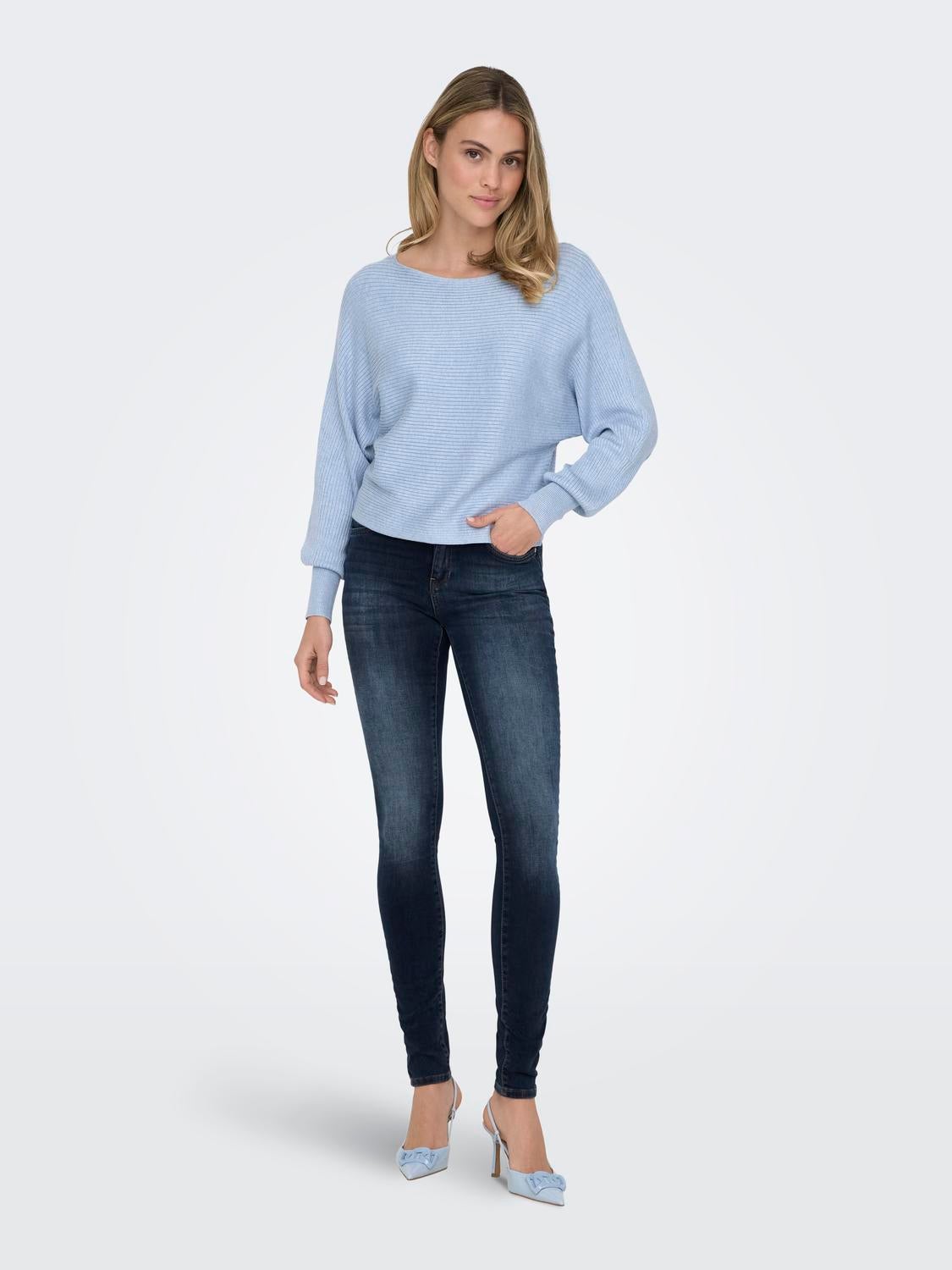 ONLBLUSH Mittlere Taille Skinny Fit Jeans Blue Black Denim