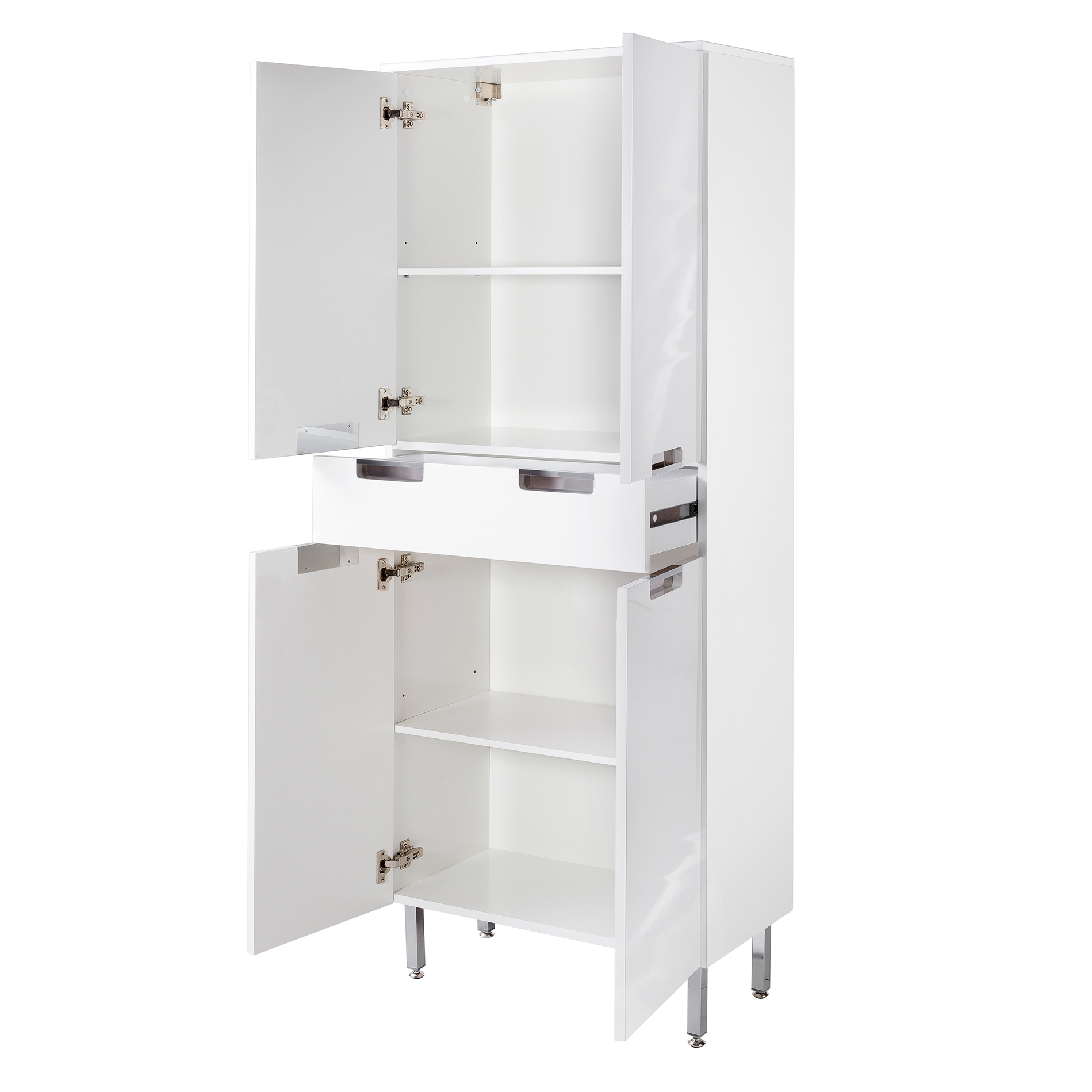 Hochschrank - weiß Hochglanz - 35 cm