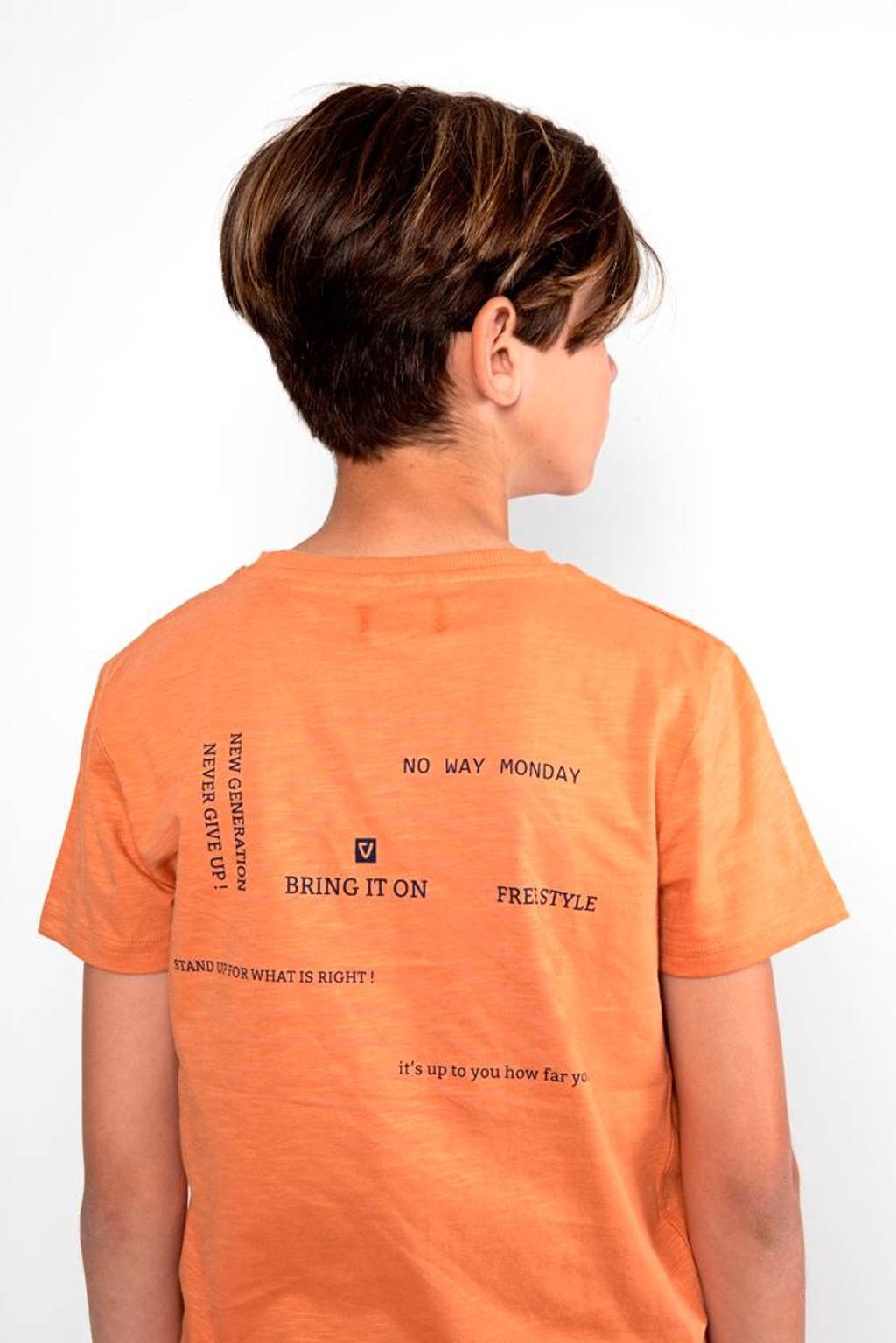 No Way Monday T-shirt licht cognac