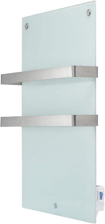 Allpax Paloterm Infrarotheizung 400 Watt mit 2 Handtuchhalterungen und WiFi-Thermostat - 46,5 x 84,5 x 4,5 cm - geeignet zur Wandmontage für eine Raumgröße von 4-8 m²