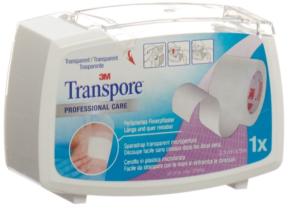 TRANSPORE Heftpflaster 5mx25mm 1 Stk