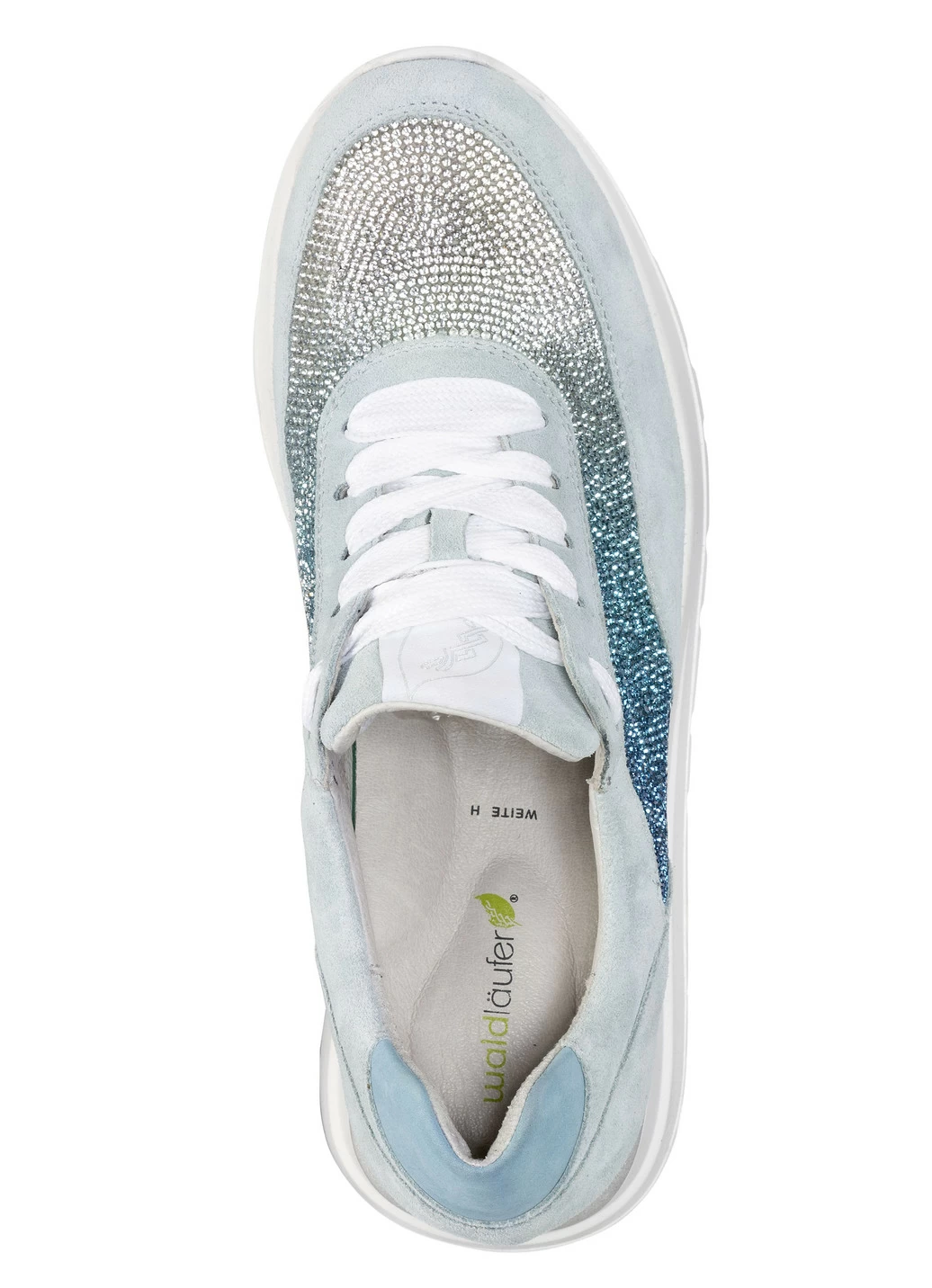 Waldläufer Sneaker mit farbverlaufenden, funkelnden Glitzersteinchen