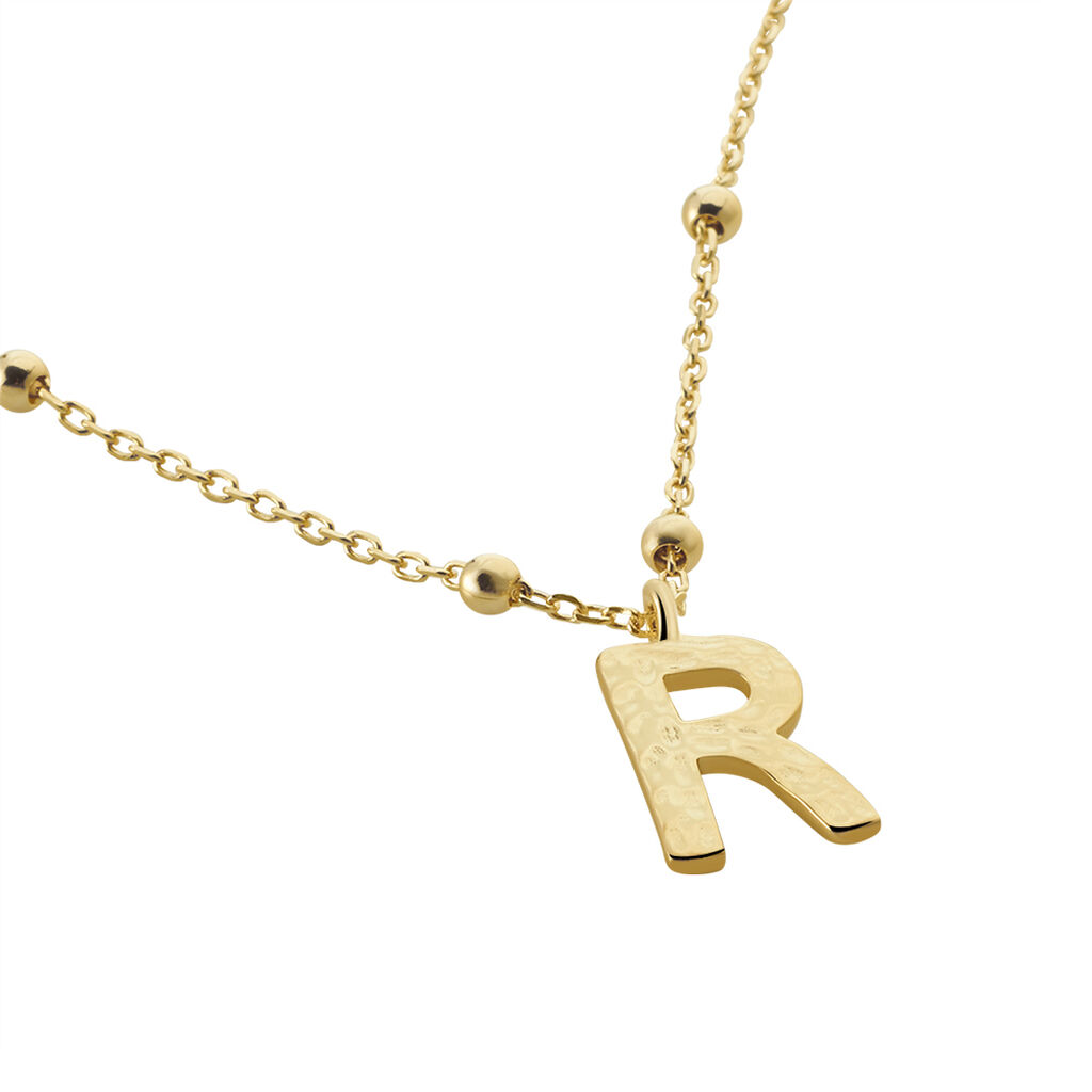 Collier Plaqué Or Jaune Lettra