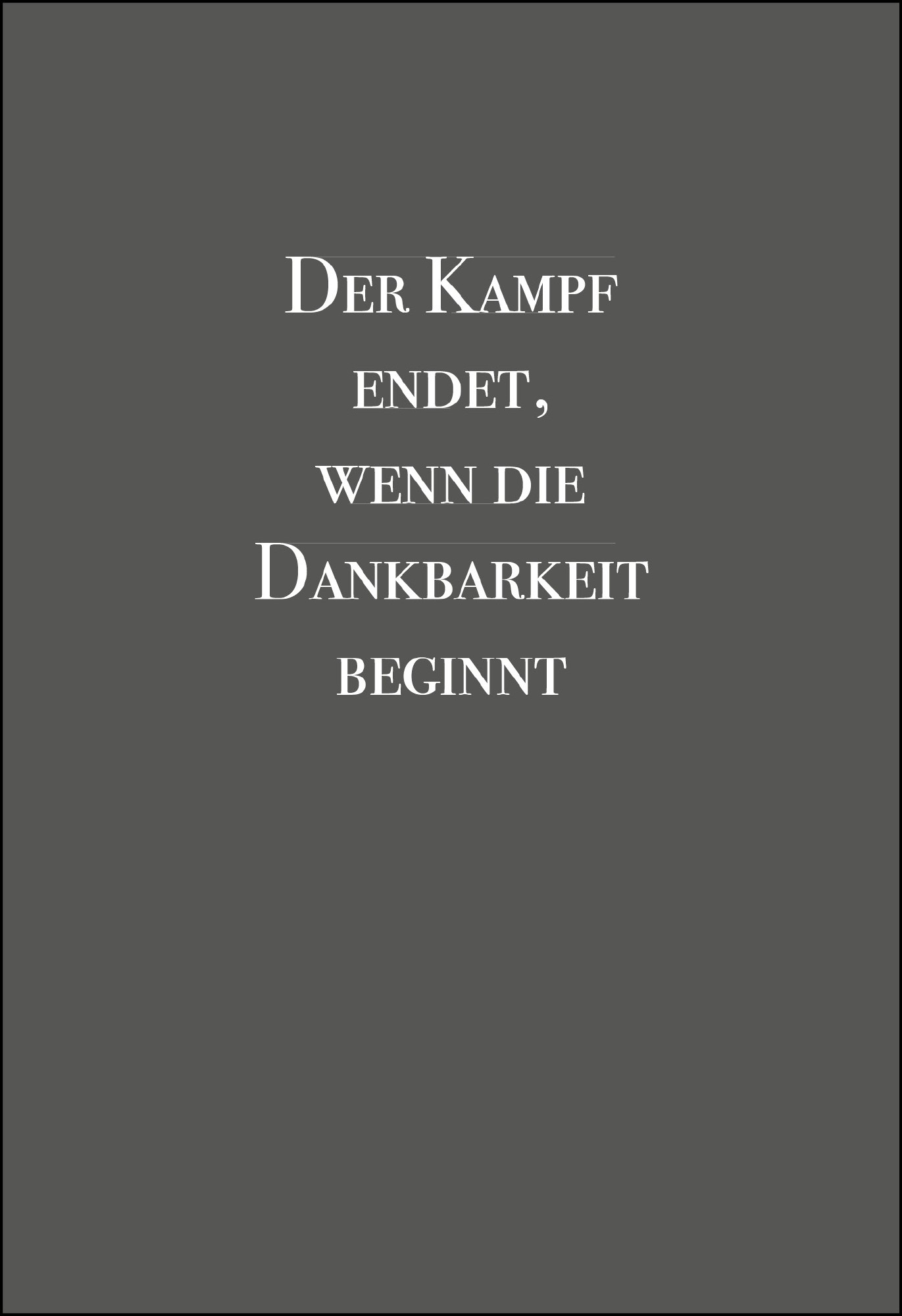 Postkarte 'Der Kampf endet wenn die...' günstig bestellen