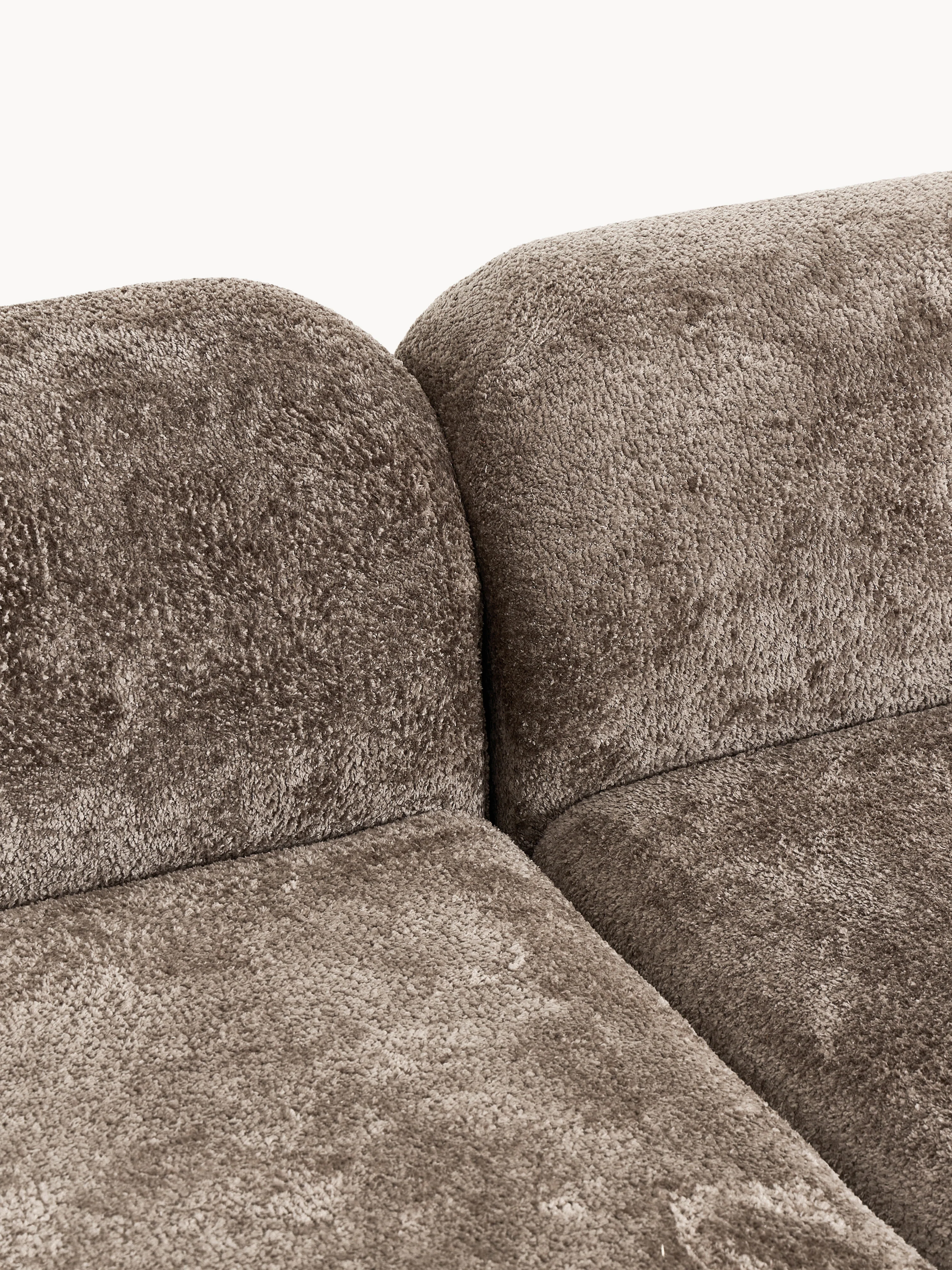 Modulaire teddy-bouclé hoekbank Wolke (4-zits) met chaise-longue