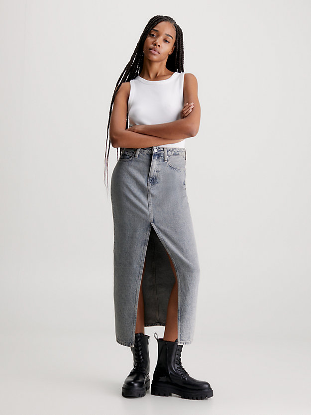 Saia longa de jeans