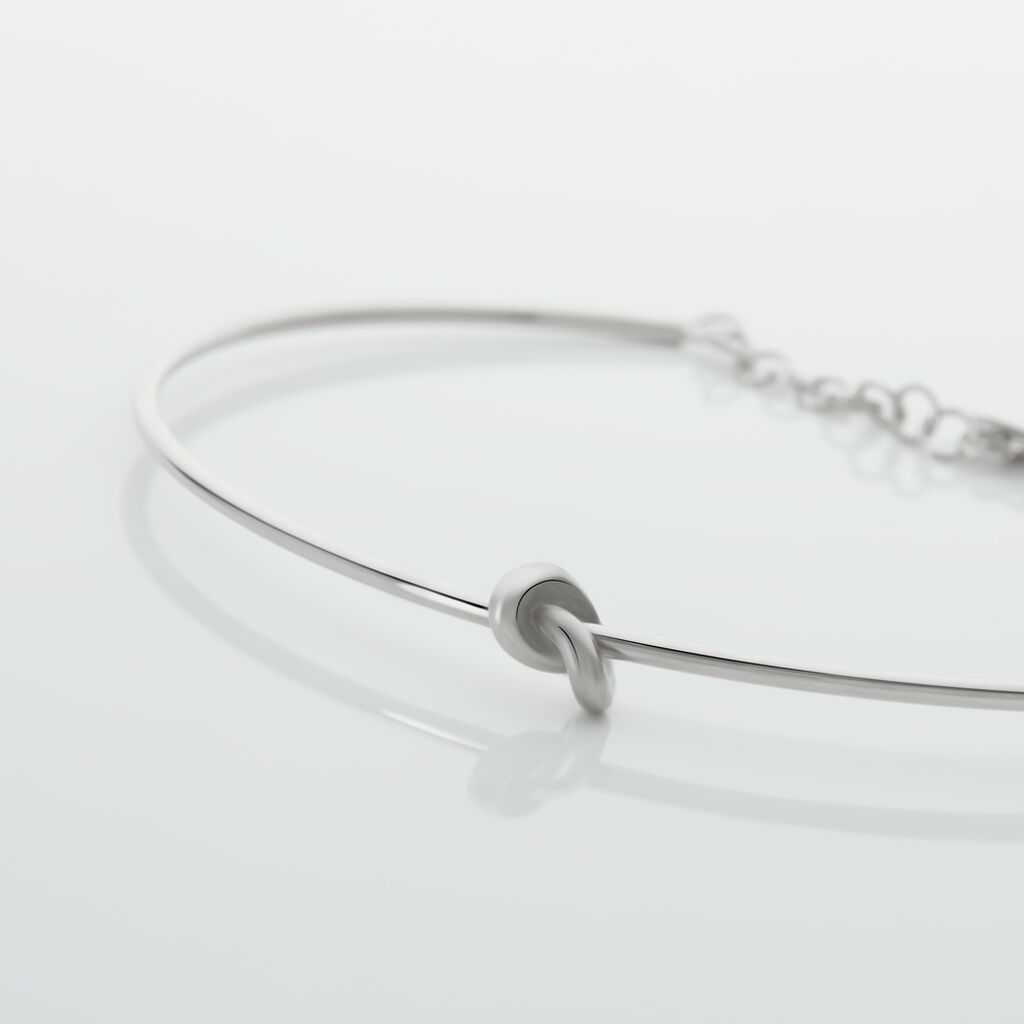 Jonc Argent Blanc Ania