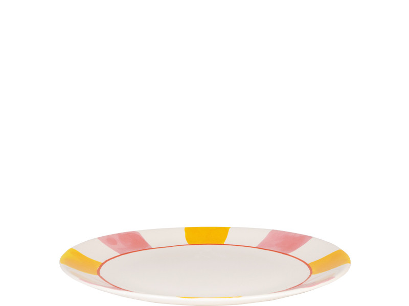 Bord 26cm Even Bijkletsen Everyday Stripes Pink Yellow
