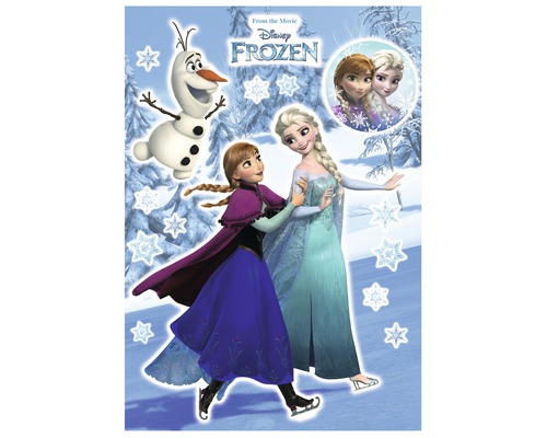 Muursticker Disney Anna & Elsa 50x70 cm