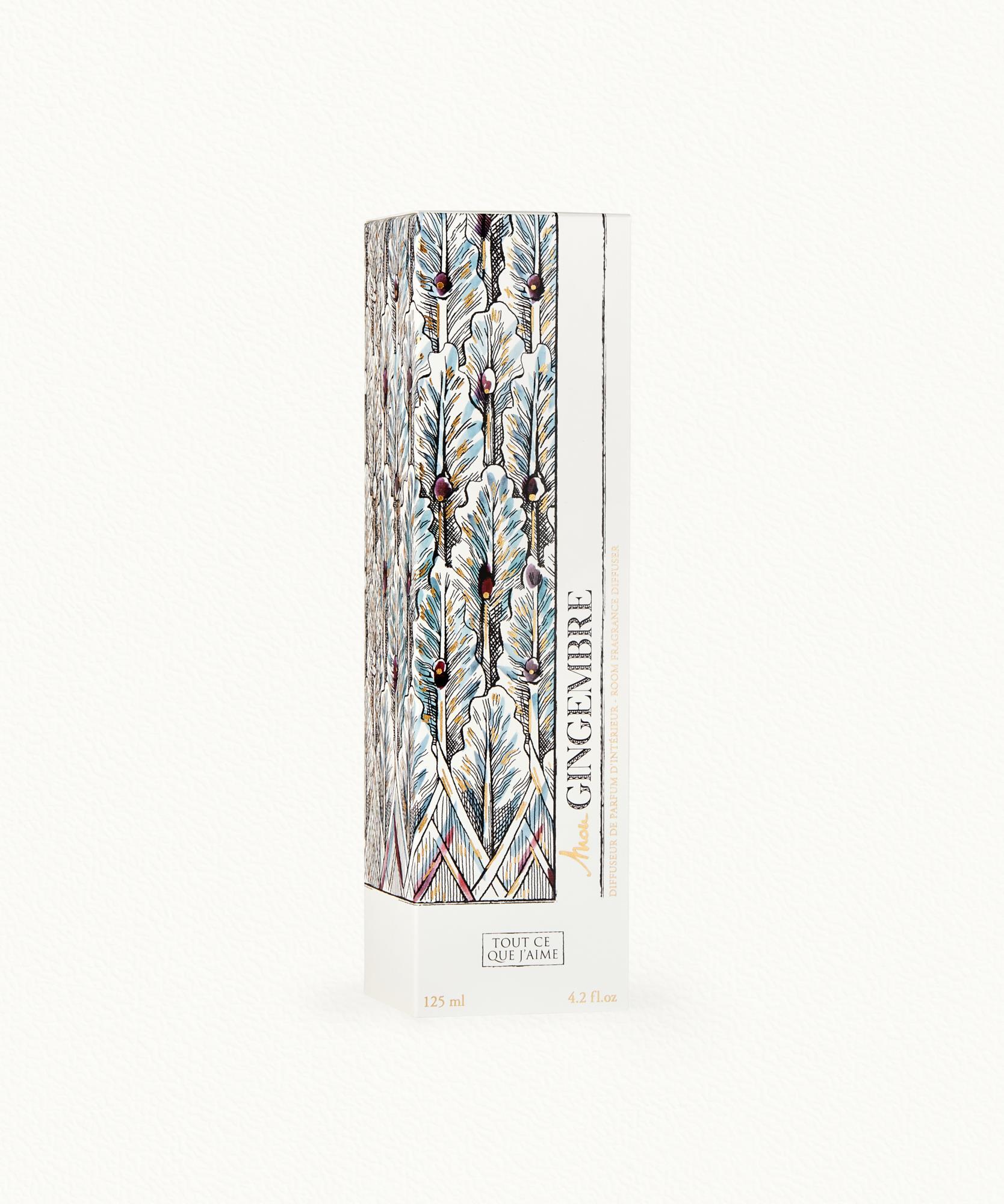 Mon Gingembre  Diffuseur + 6 bâtonnets - flacon 125 ml