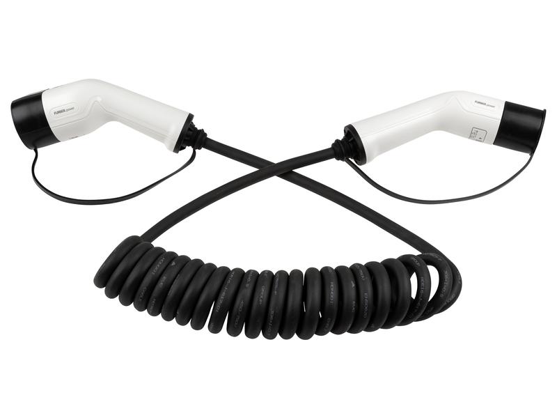 FURBER.power Ladekabel THOR Typ 2 7.4kW 5 m Spiral 1-phasig 250 V 32A für Elektroauto