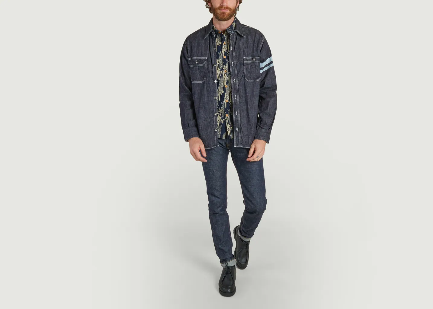 Chemises De Travail Denim Selvedge 8oz Momotaro Jeans