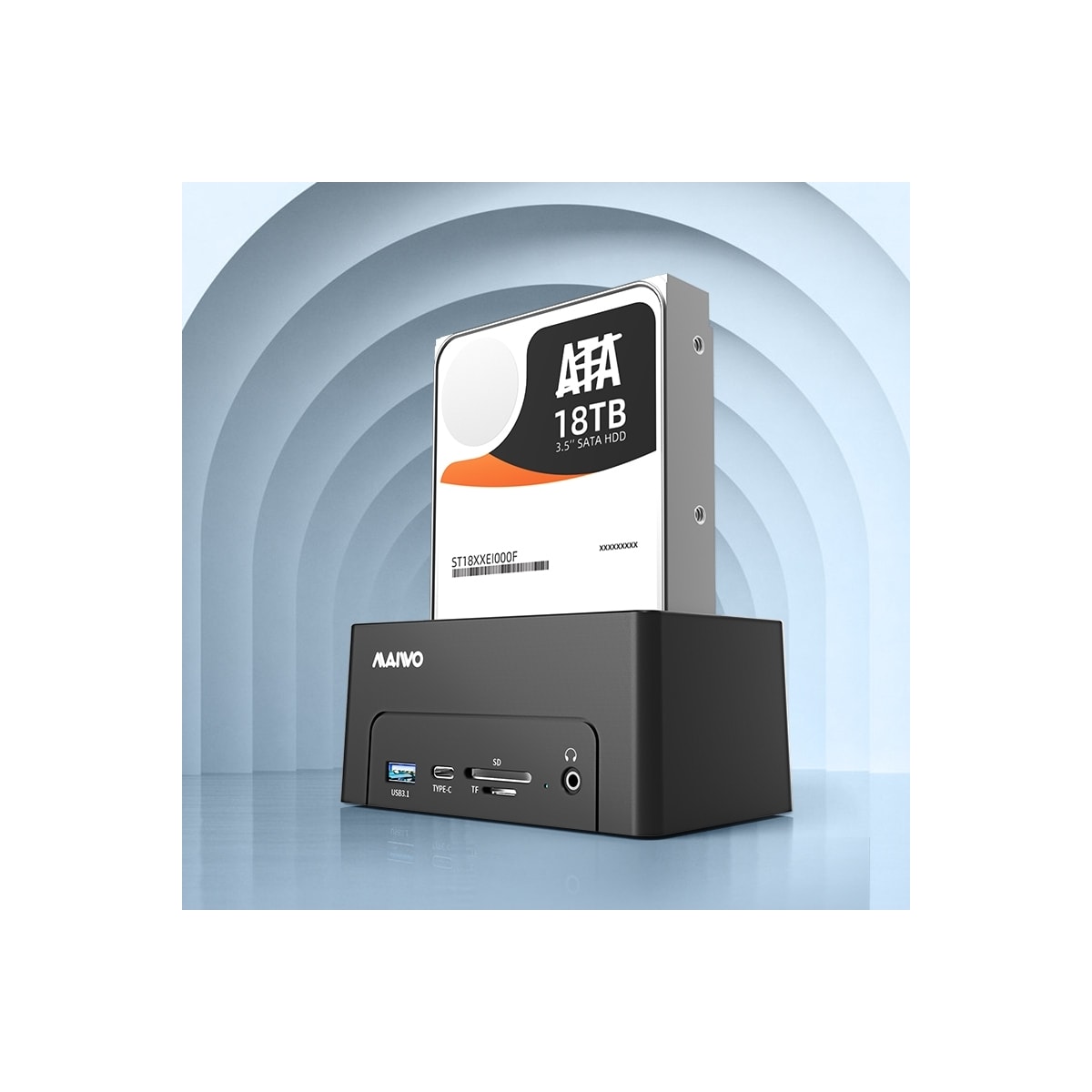 Maiwo USB-C-dokkingstasjon 2,5