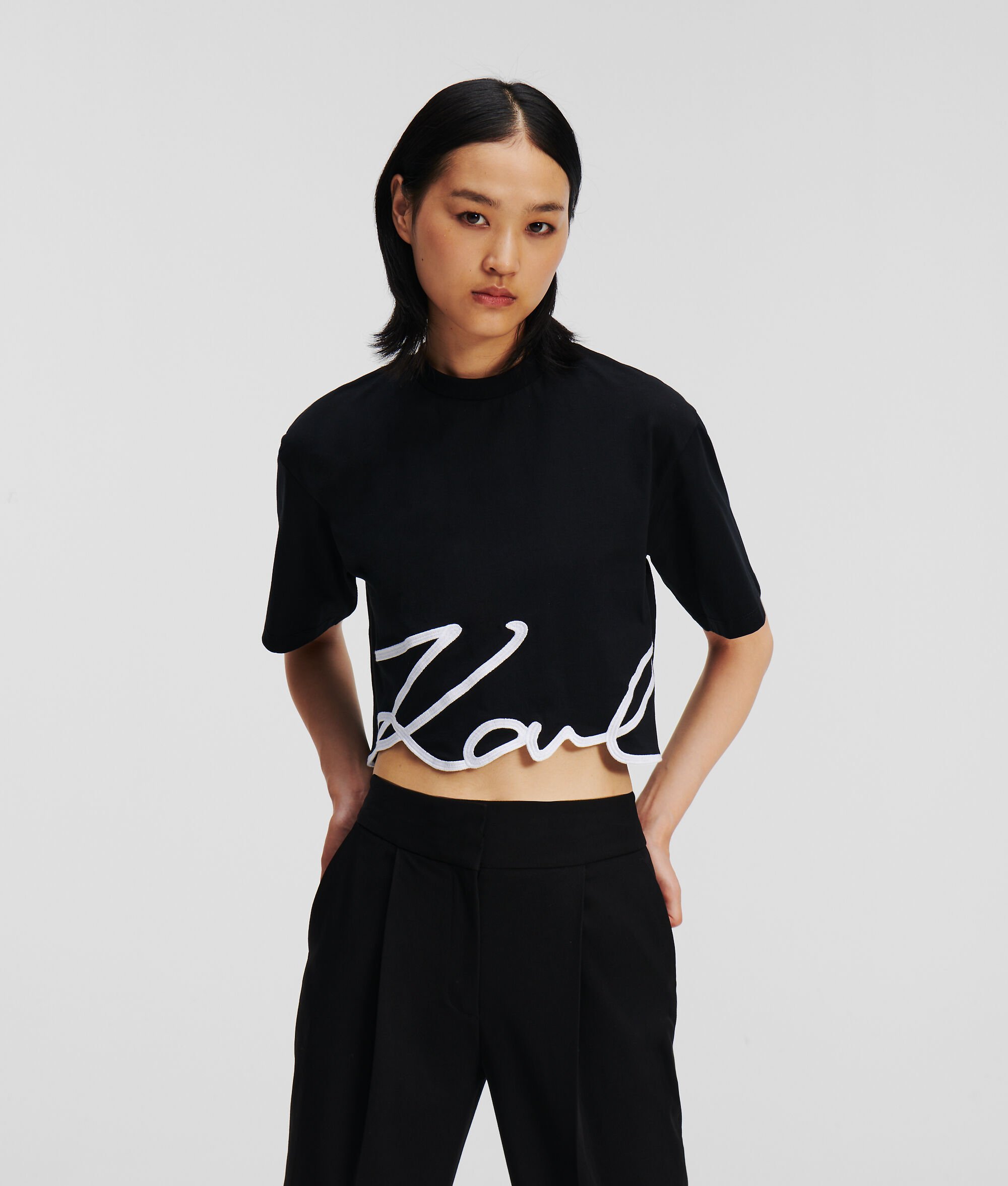 T-SHIRT À OURLET KARL SIGNATURE
