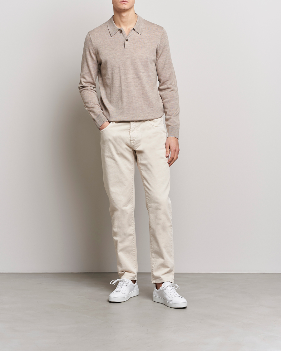 Morris Merino Polo Knit Khaki