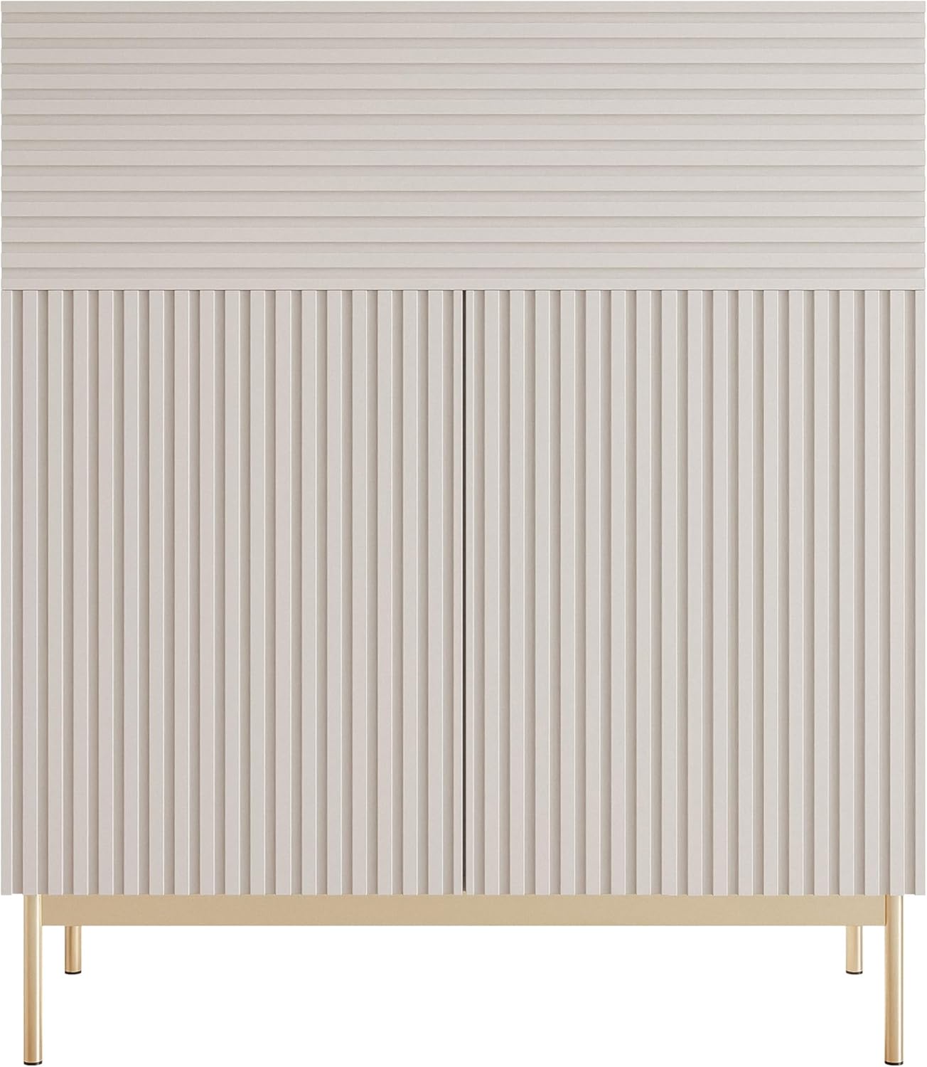 Selsey Kommode mit LED-Beleuchtung Modernes Sideboard in Kaschmir mit Push-to-Open Schlafzimmer Kommode 92cm Breite 4 Ablagen und Klappfach Elegante Goldene Metallbeine für Wohnzimmer