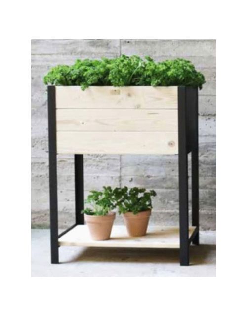 Estwood Kweektafel Hout \/ Metaal - Kweekbenodigdheden - 57x37x77 cm 16.53 kg Zwart