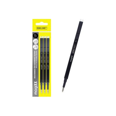 ONLINE magiXX - 3 Recharges pour roller effaçable - noir - 0.7 mm