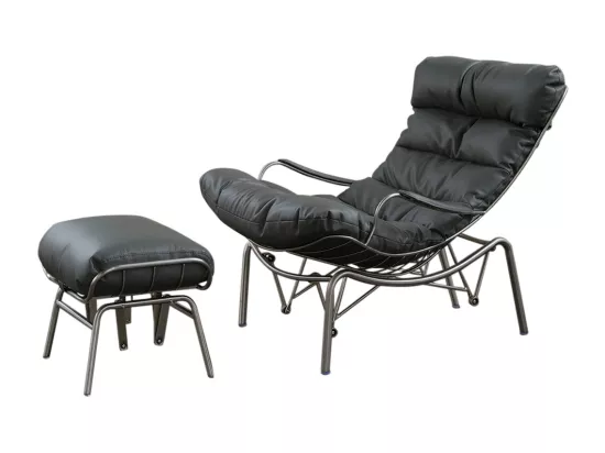 Fauteuil - Gris cuir - ROWA