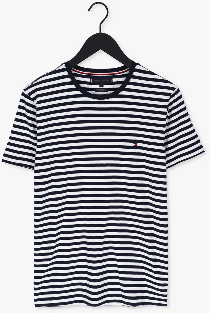TOMMY HILFIGER donkerblauwe tommy hilfiger t-shirt stretch extra slim fit tee