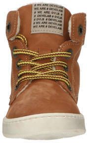 Develab 41855 nubuck veterboots cognac Bruin Jongens Leer Effen 25