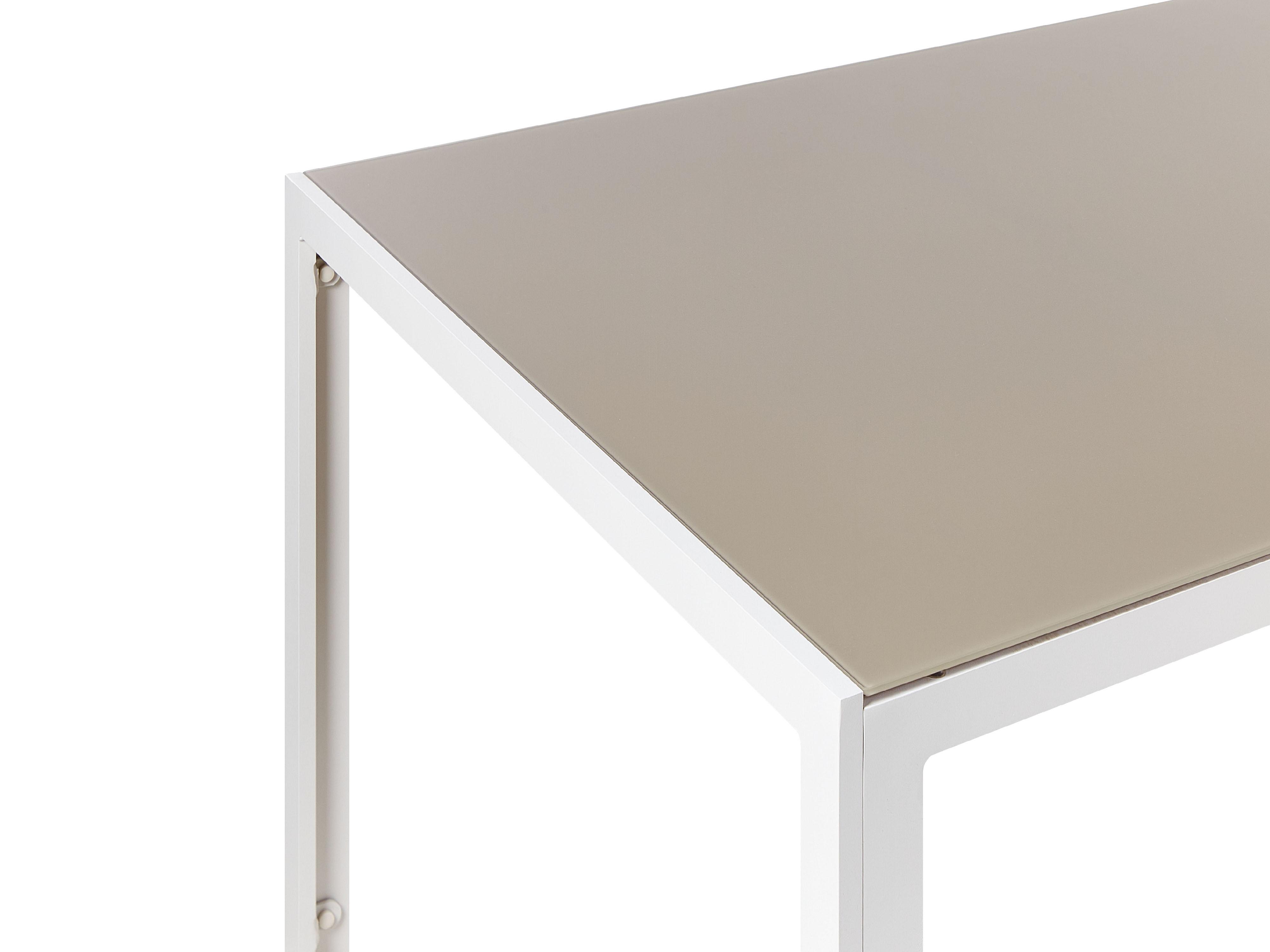 Tuin eettafel CATANIA 160 cm 91 cm Glas Beige