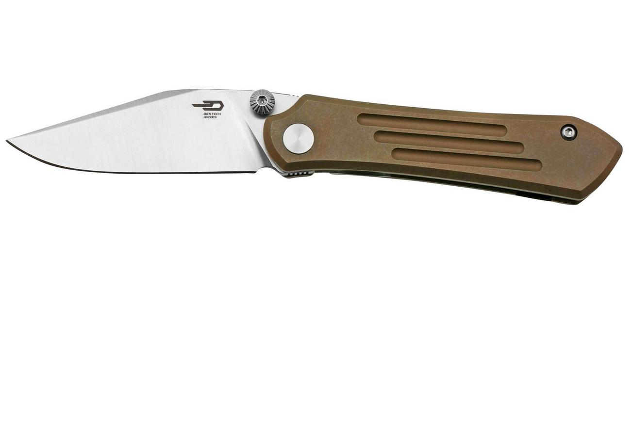 Bestech Icarus BT2302F Satin M390 Bronze stonewashed Titanium, zakmes