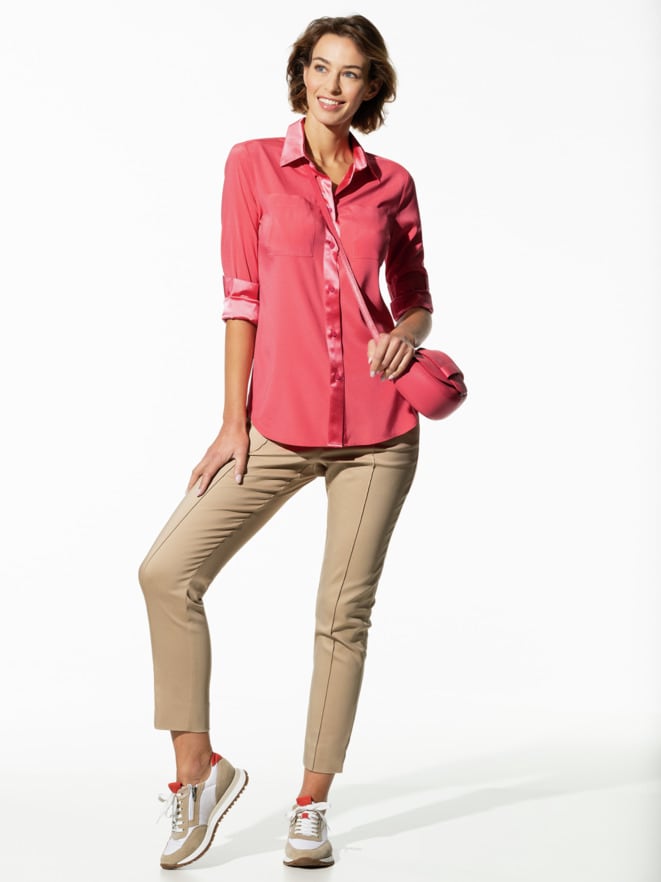 Seiden-Hemdbluse Edel-Basic