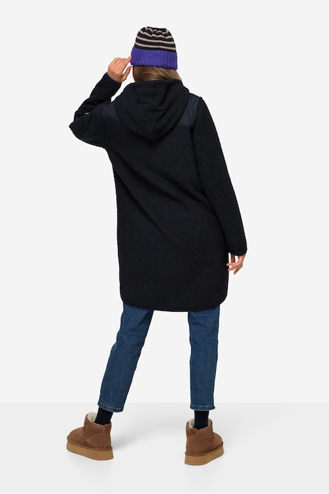Hoodie-Jacke, Teddyfleece, Kapuze, Langarm, OEKO-TEX