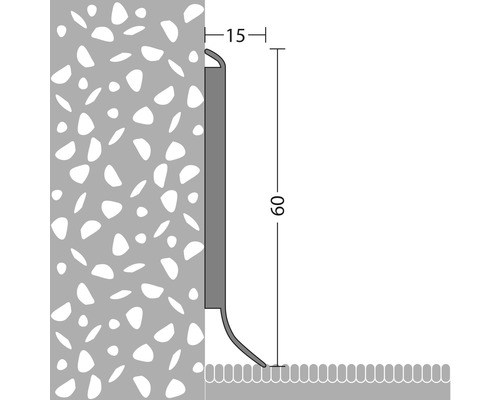 Kernplint van hardschuim, beuken, 60x2500 mm