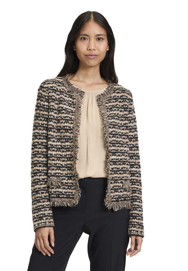 Betty Barclay Strickjacke Kurz Black-beige