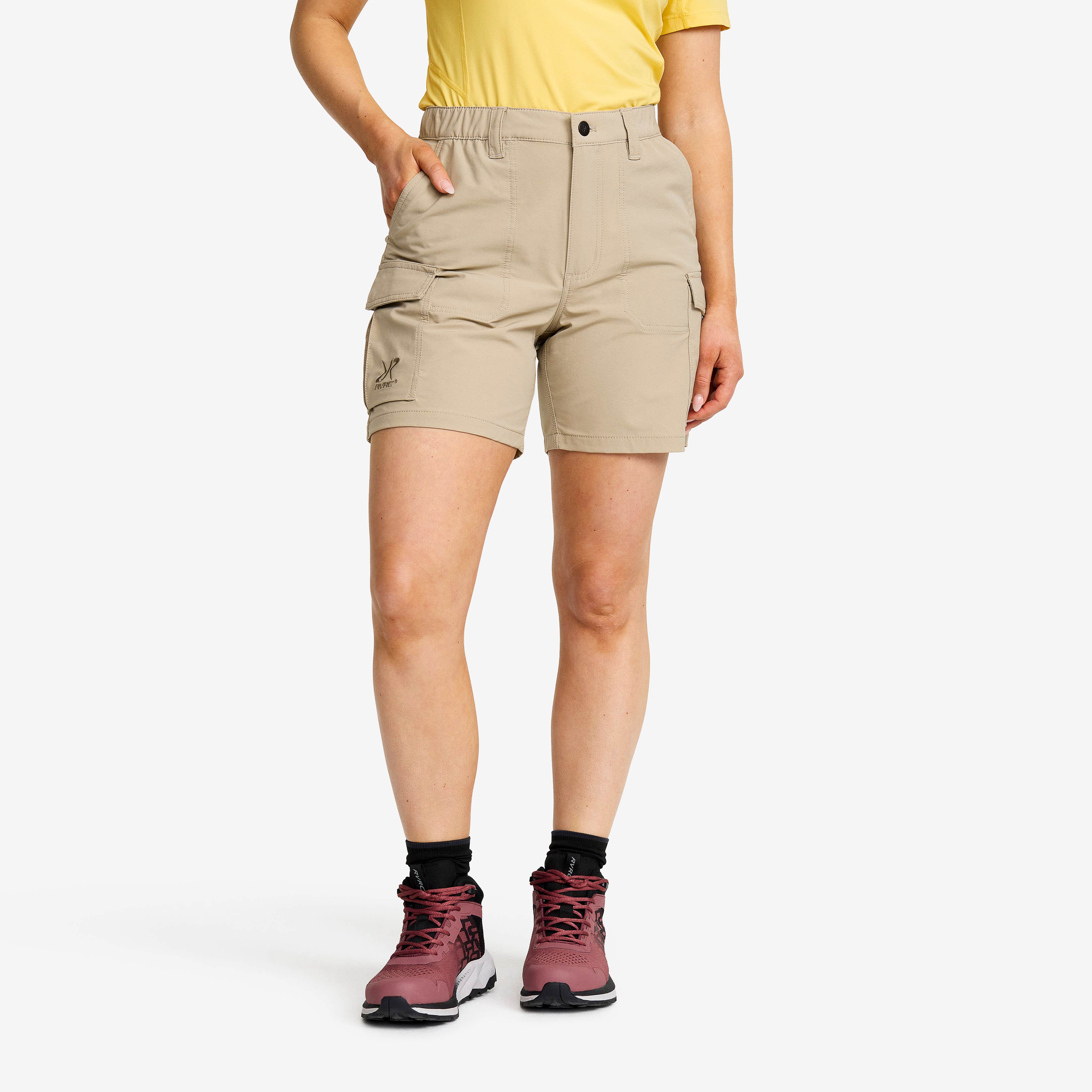 Adventure Cargo Stretch Shorts Dame Aluminium