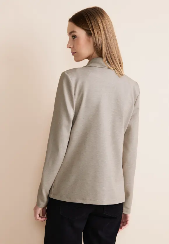 Basic Piqué Blazer - spring sand melange