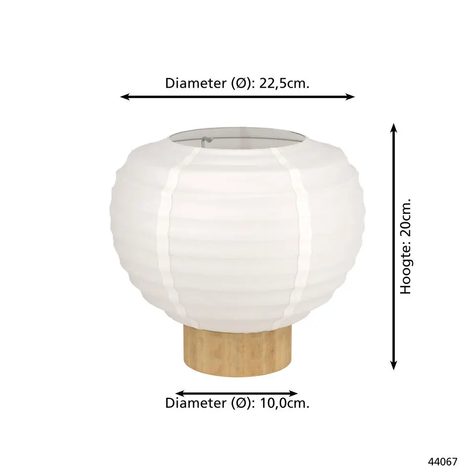 EGLO Summerhill Tafellamp - E27 - Papier - Wit
