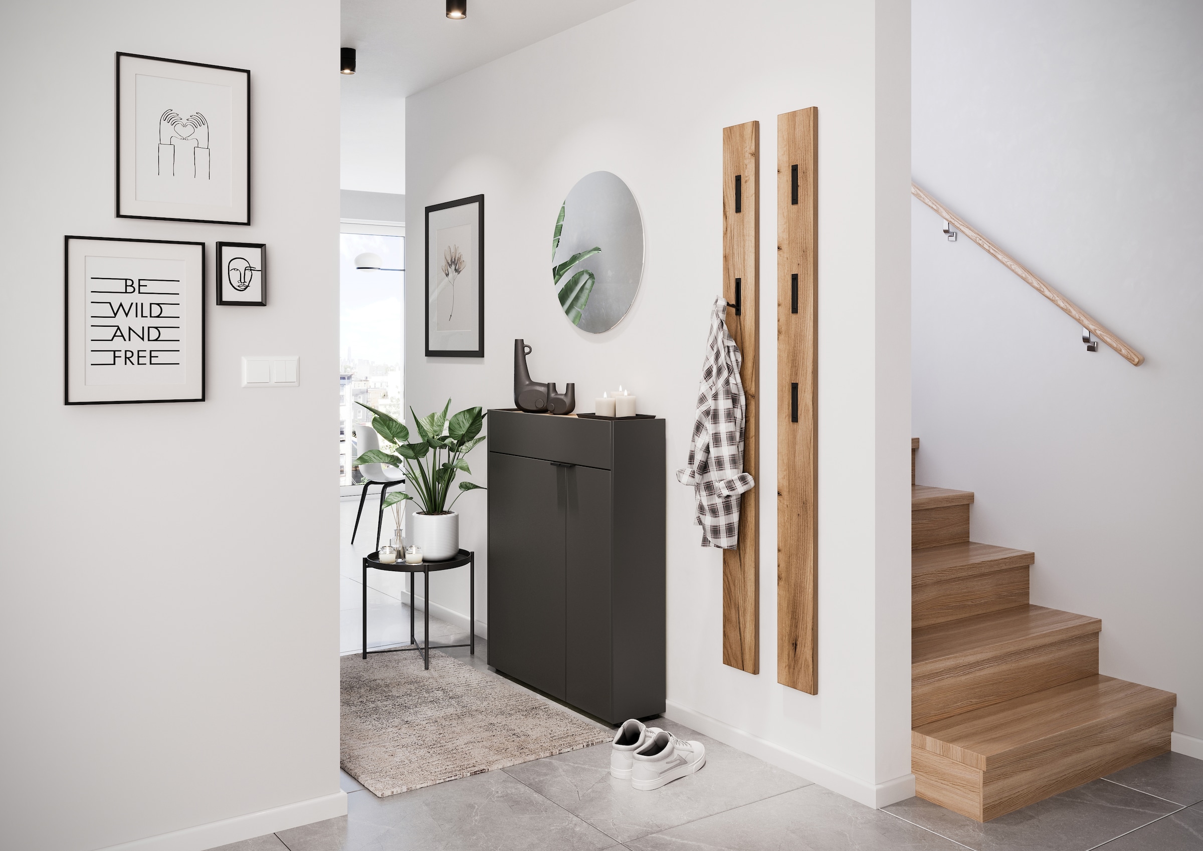 GERMANIA Mehrzweckschrank »Ameca« 1 Stk. tlg. mit geringer Tiefe - ideal für schmale Flure, Breite 83 cm