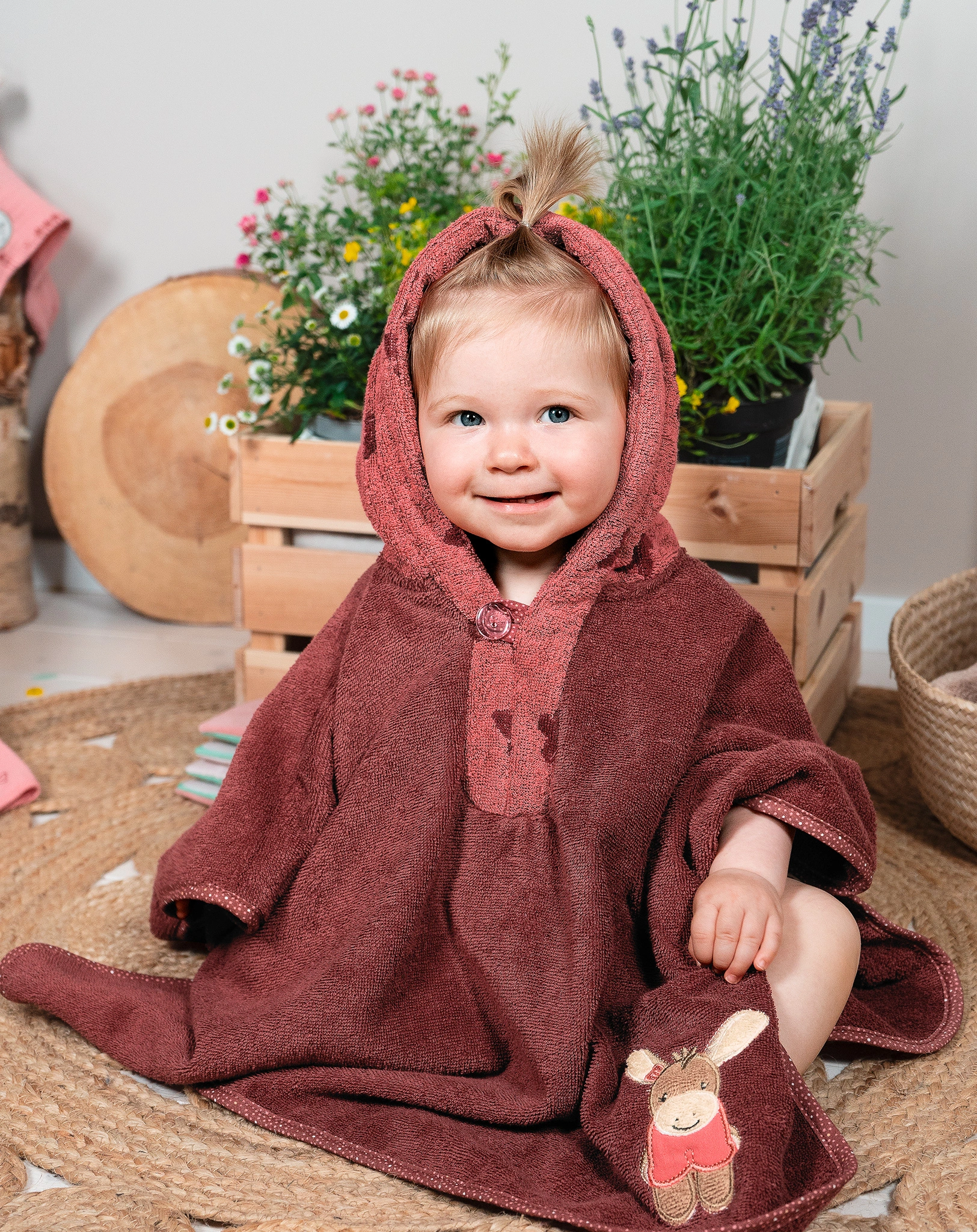 Poncho ESEL EMMILY in dunkelrot