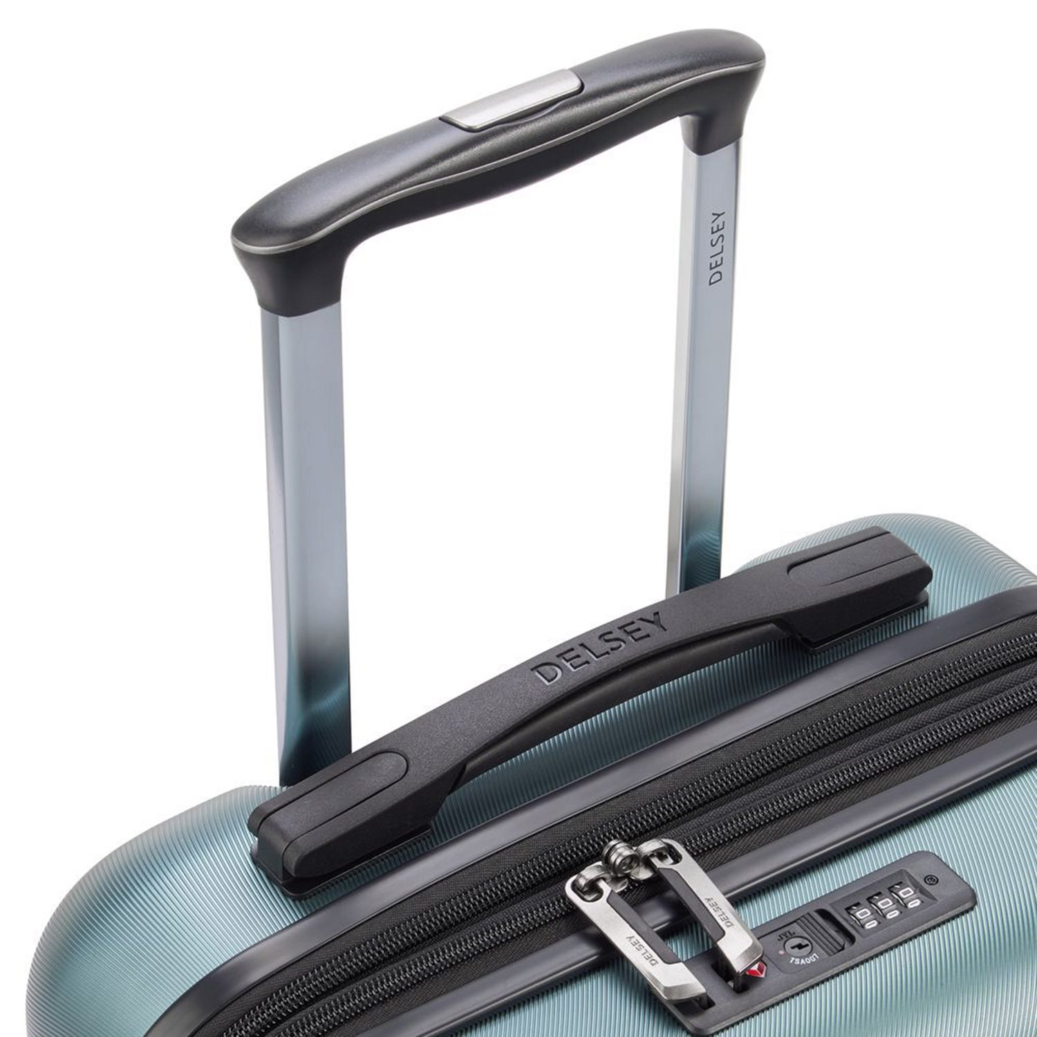 Delsey Air Armour 4 Wheel Cabin Trolley 55/35 Expandable light green