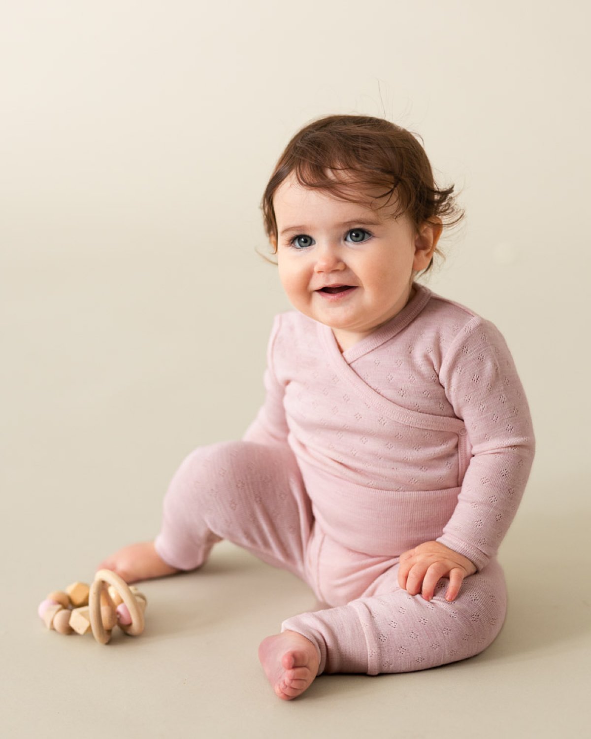 Ullbukse m/ dobbelt liv – 100% Merino, Pointelle | Ullongs