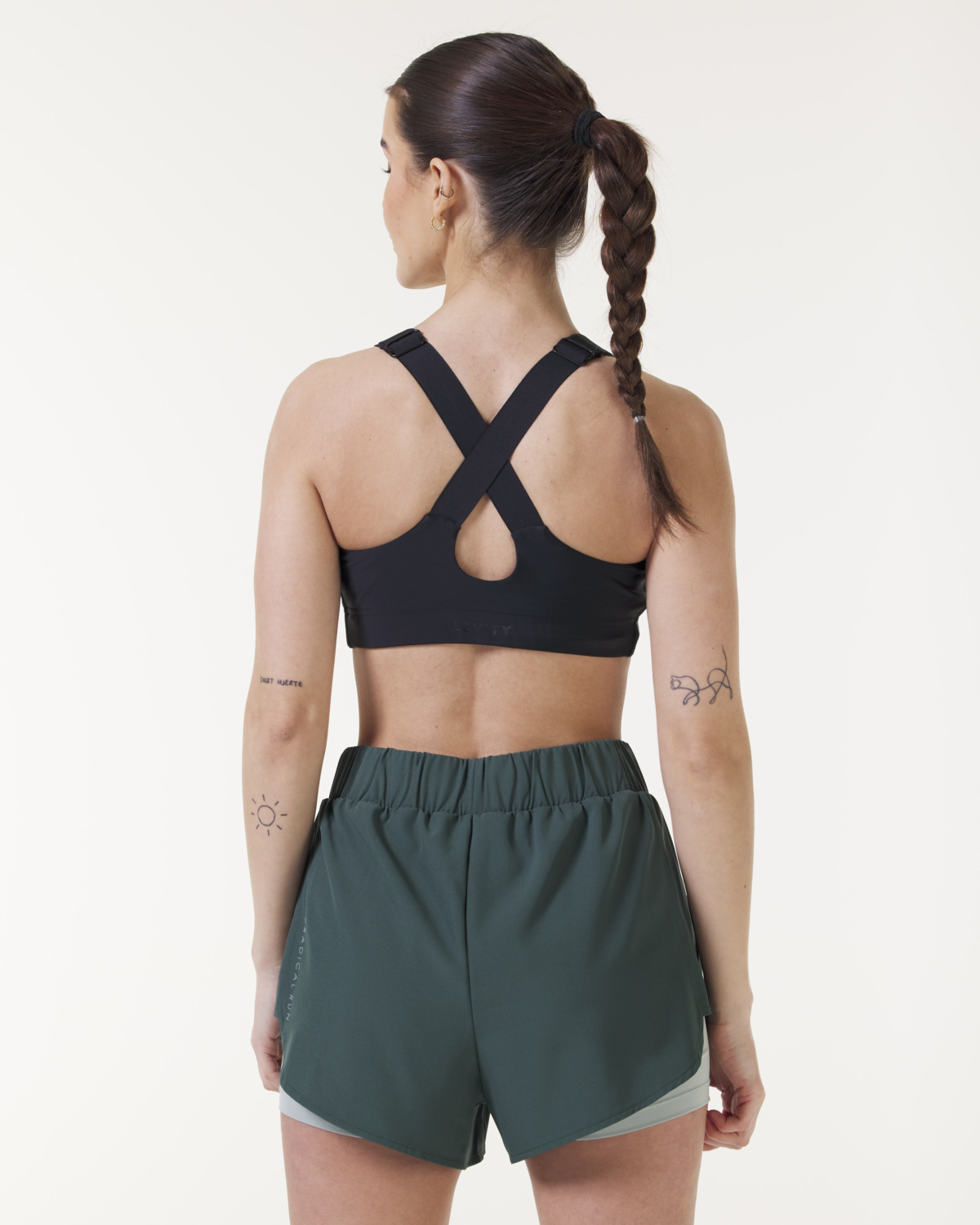 LEVITY High Support Front Zip Bra Black