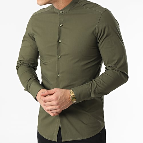 Chemise Manches Longues Vert Kaki