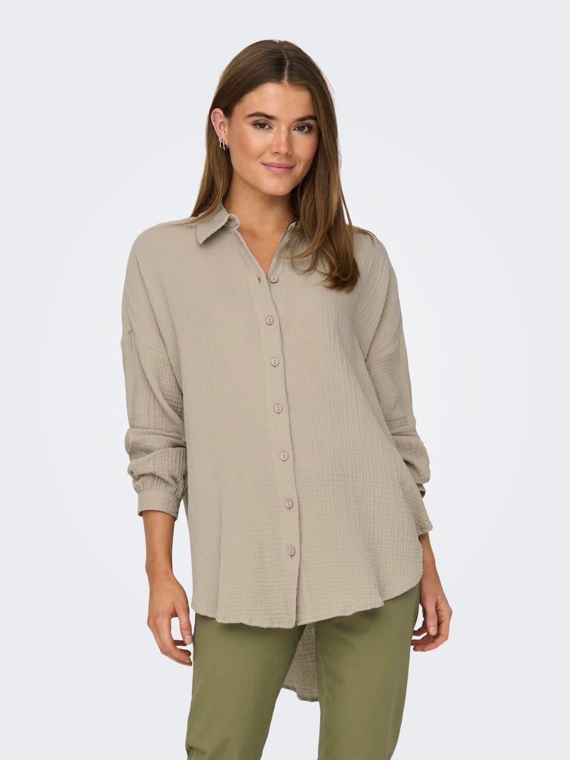 ONLTHYRA Hemd Oxford Tan