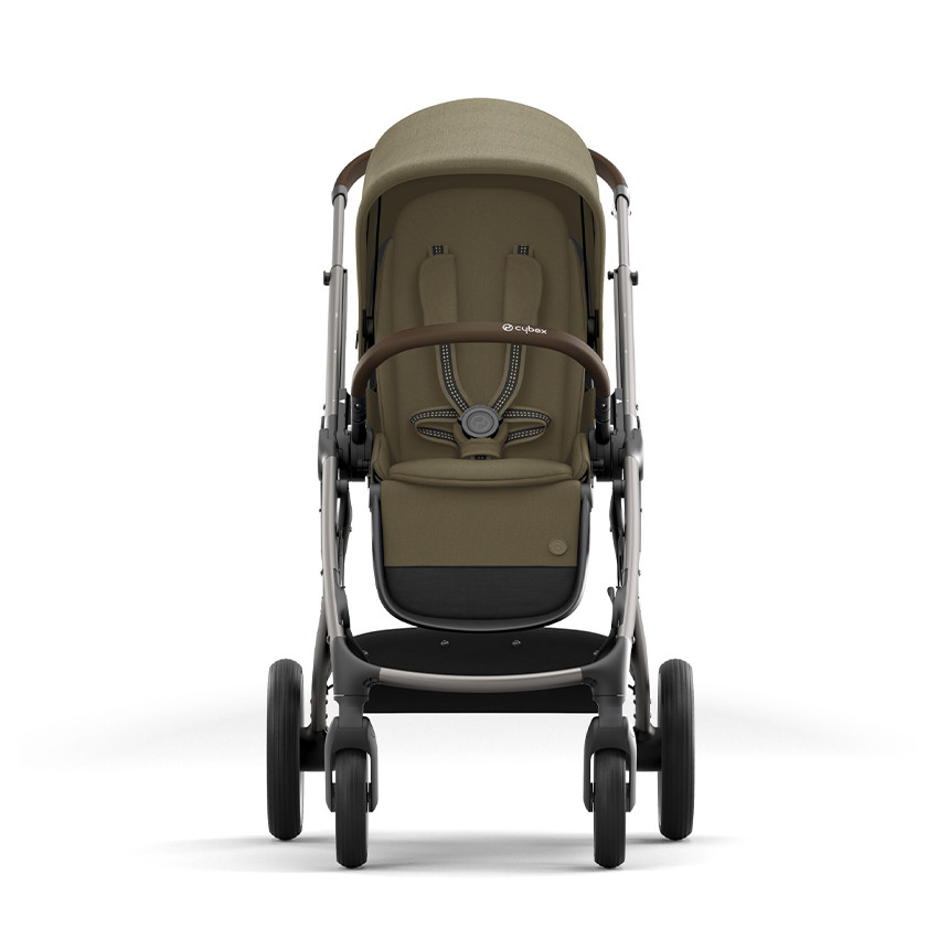 Poussette double Gazelle S - Châssis Taupe / Siège Seashell Beige