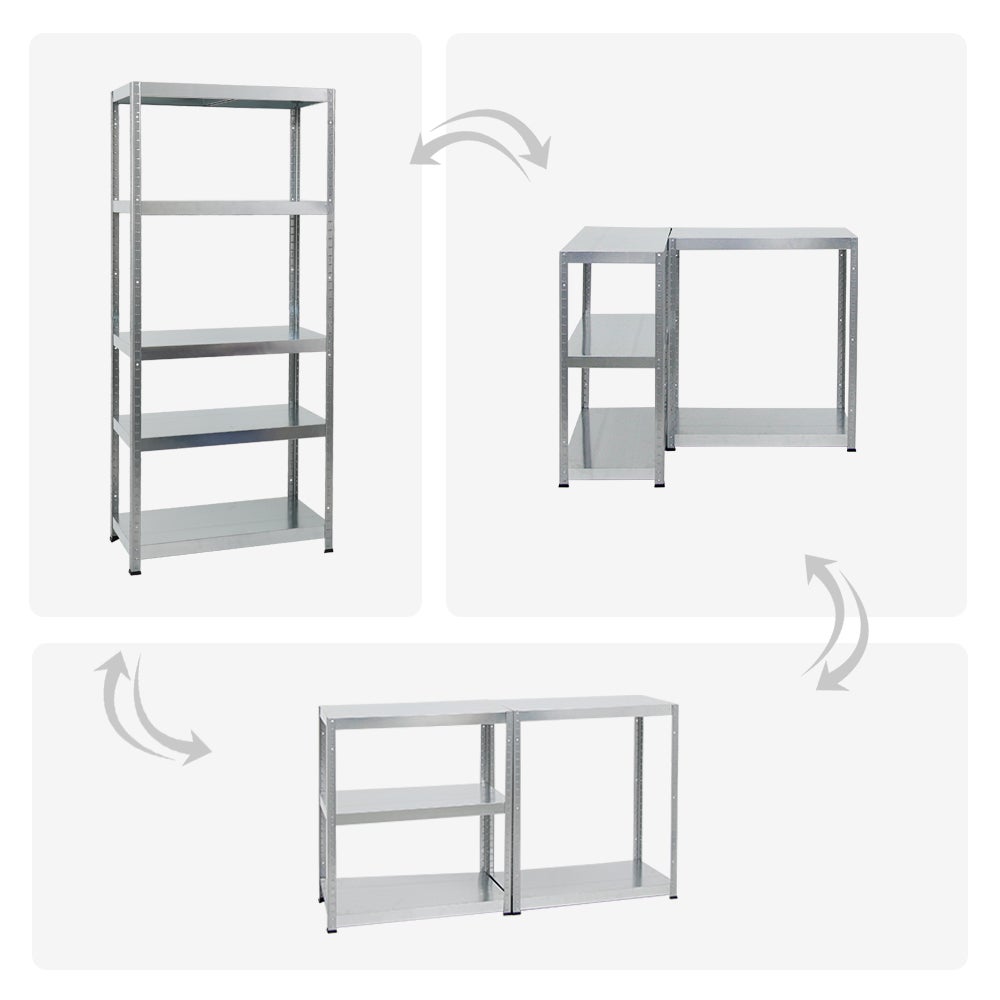 PROREGAL Heavy-Duty Stellingkast Steel Eagle HxBxD 180 x 80 x 40 cm Plankdraagvermogen 130 kg Gegalvaniseerd